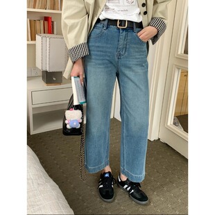 梨形身材阔腿直筒九分牛仔裤 3th 型 利落好版 ZY4032 Morning