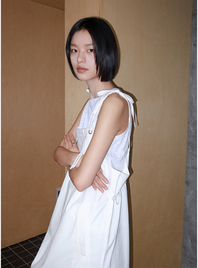 CLEAN SPACE度假风休闲气质背带裙2025夏季新款减龄显瘦长裙56002