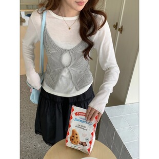 套装 3th 简约设计感针织马甲打底衫 春日小调 ZY3997 Morning