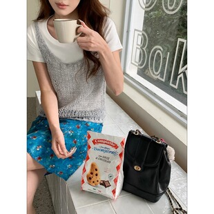 慵懒松弛感镂空渔网针织吊带ZY4009 氛围感叠穿 3th Morning