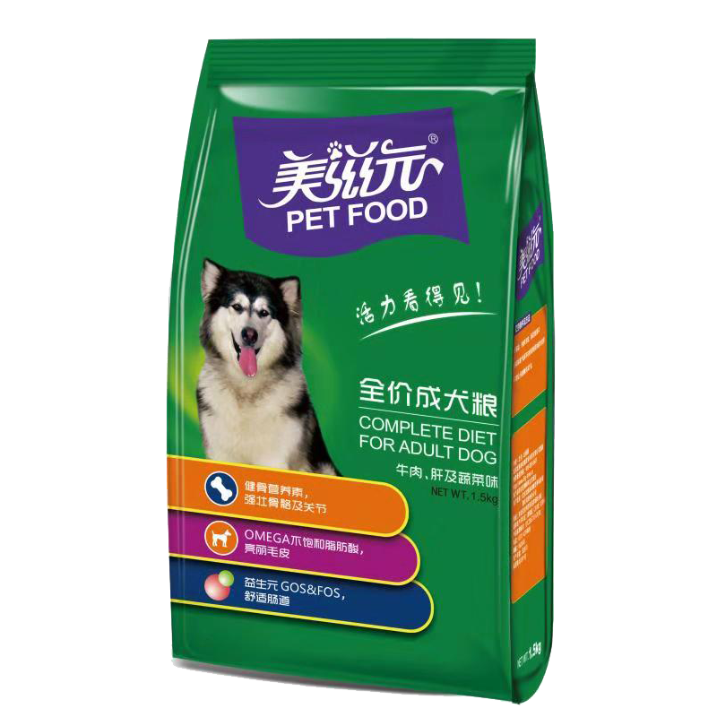 美滋元粮成牛肉味10kg蔬菜泰迪