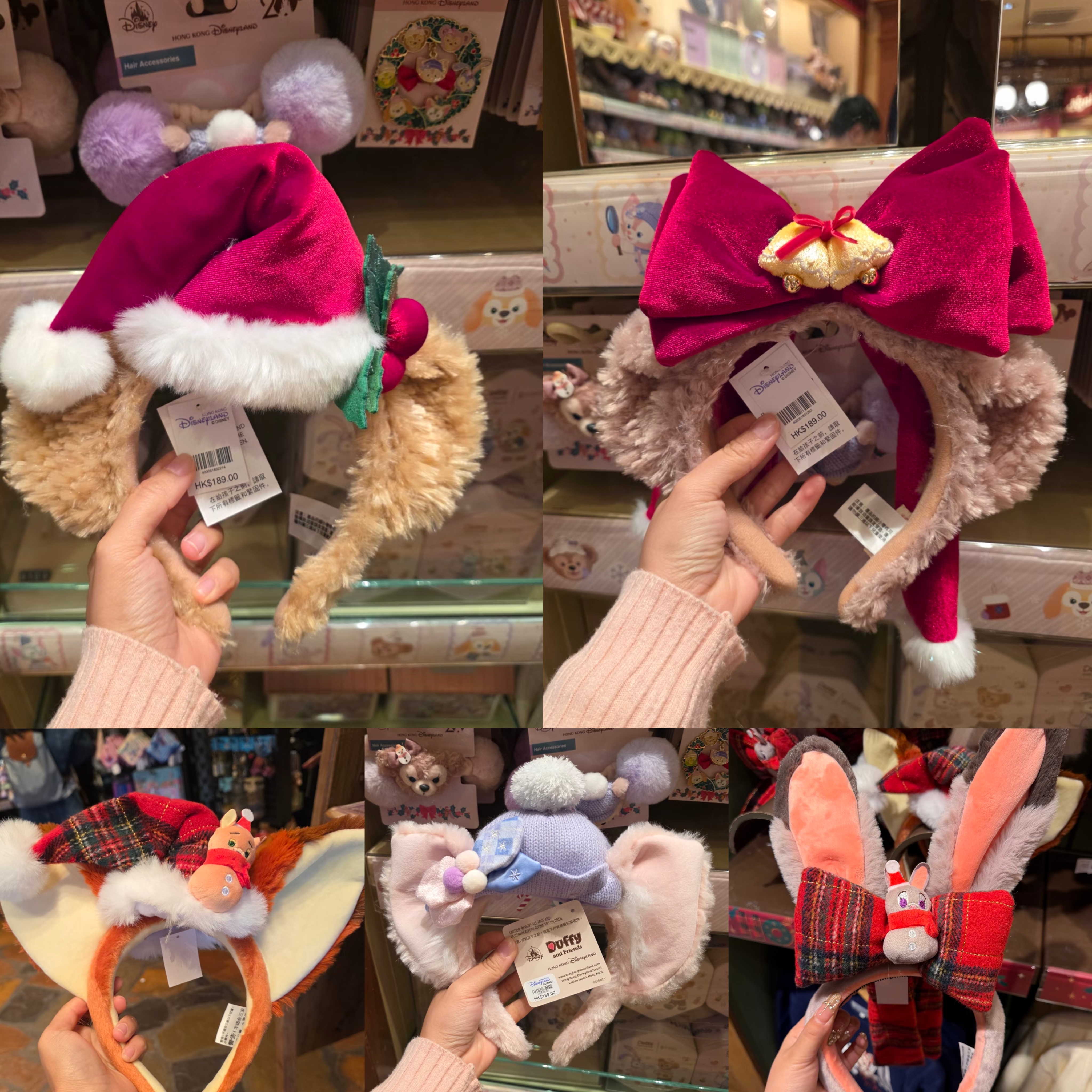 出租迪士尼2025万圣诞玲达菲圣诞雪莉玫贝尔米妮发箍园区租赁