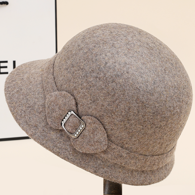 巧米莎盆帽逛街优雅女冬季洋气