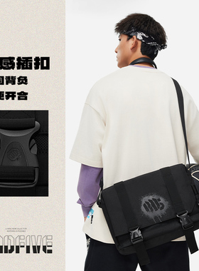 李宁正品反伍BADFIVE篮球系列男女同款经典舒适休闲斜挎包ABSU115