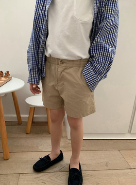 jooca童装儿童贵族学院风RL基础薄款短裤男童夏季新款休闲五分裤