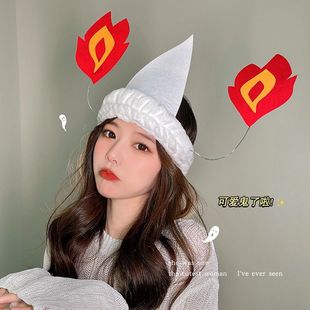 万圣节头饰袁湘琴同款衣服装cosplay可爱鬼发带装扮箍恶作剧之吻