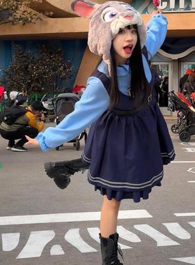 兔子警官！万圣节COS服装朱迪judy成人女连衣裙尼克狐疯狂动物城