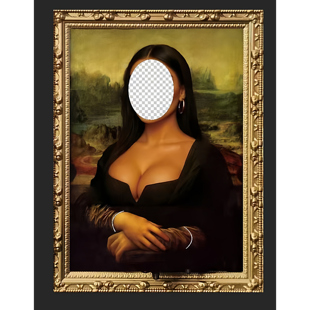 蒙娜卡戴珊的微笑cos万圣节恶搞笑演出服装名画名人年会丽莎衣饰