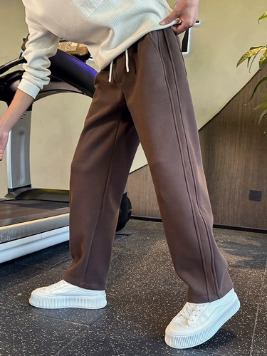 Осенние зимние утепленные штаны для отдыха, свободный прямой крой