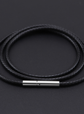 皮绳黑色红绳编织项链绳子吊坠绳男士女款黄金玉佩玉吊坠挂绳高档