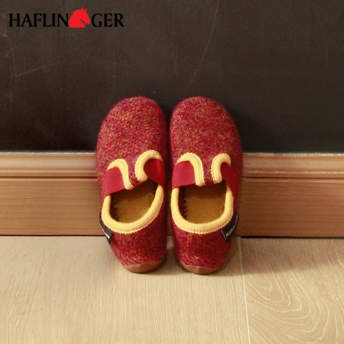 Haflinger羊毛儿童拖鞋德国进口