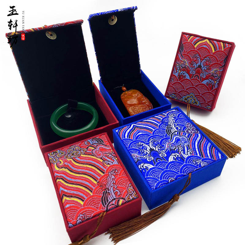 复古流苏玉器珠宝棉布玉坠花纹
