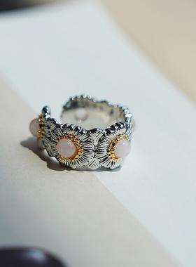 耳边铛欧美雏菊戒指权志龙同款