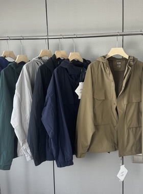 日单  男女装防风登山服连帽宽松防水工装外套夹克户外休闲478231