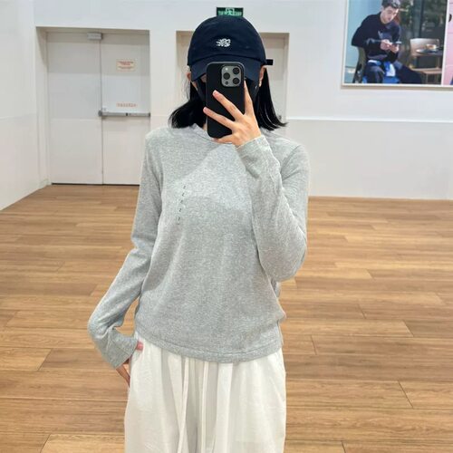 日单！女装柔滑弹力百搭棉质圆领T恤/长袖基础版型内搭新款480869 - 封面