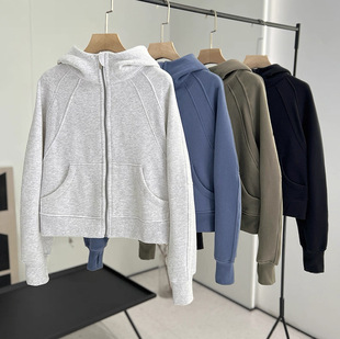 lu家同款2025年秋冬新款宽松百搭宽松版型连帽拉链卫衣外套女