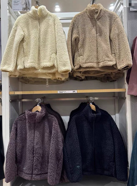 暖和爆  秋冬女装摇粒绒立领抓绒拉链茄克长袖外套夹克上衣480800