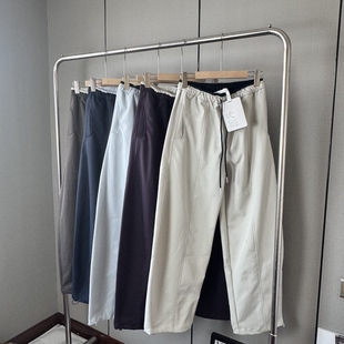 休闲裤 大厂订单 松紧高腰复古立体剪裁直筒阔腿弯刀裤 新品 女 秋季