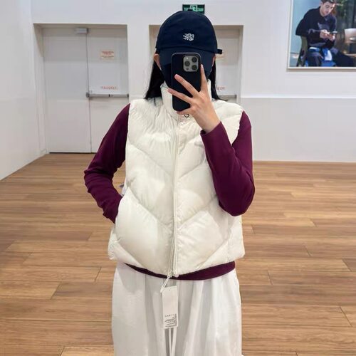 日单 女装秋冬空气棉服休闲百搭短背心时尚背心立领马甲479210