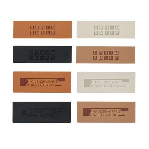 皮标皮革商标米白色补丁