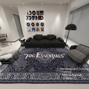 潮牌ow联名FOG 墙地垫 ESSENTIALS腰果花地毯客厅高级感卧室床边鞋