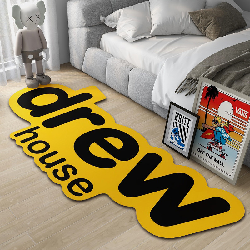 drew house潮牌沙发毯个性ins潮流客厅茶几地毯家用卧室床边地垫