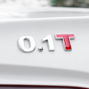 汽车排量标1.4T1.8T2.0T3.0T2.4L3.0L排量贴金属标车贴尾标字母标