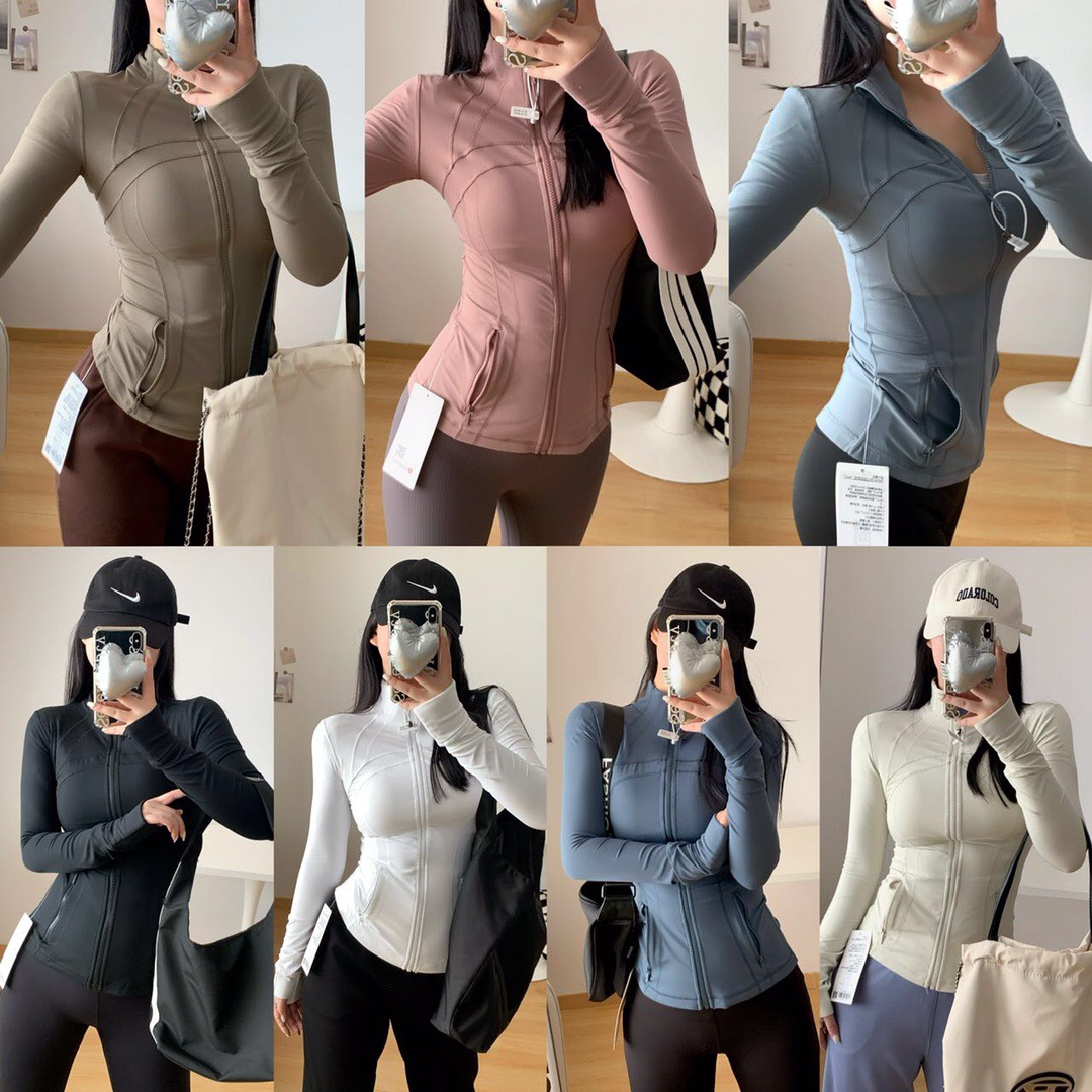Nulu~女神战衣~瑜伽服外套女士立领夹克健身跑步户外短款运动上衣