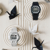 卡西欧男生手表GSHOCK折纸主题小方块6900运动防水石英表DW 5600