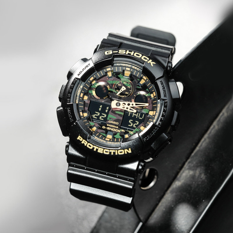 卡西欧拆弹专家黑武士手表男gshock限定黑暗之心运动手表GA-100CF
