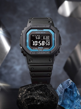 卡西欧小方块手表男正品gshock电波太阳能运动防水电子表GW-B5600