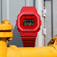 卡西欧男生手表GSHOCK新年红色小方块运动防水石英表DW 5600RRB