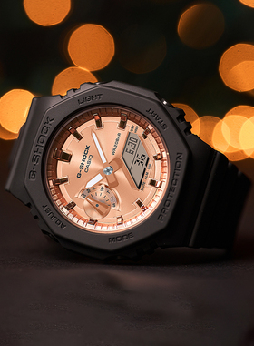 卡西欧手表女款GSHOCK新品农家八角橡树防水运动电子表GMAS2100MD