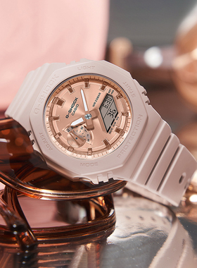 卡西欧手表女款GSHOCK正品农家八角橡树防水运动电子表GMAS2100MD