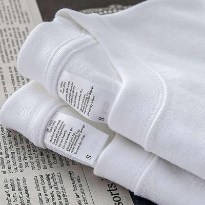 220g Xinjiang Cotton Long Sleeve White Crewneck T-shirt Wo