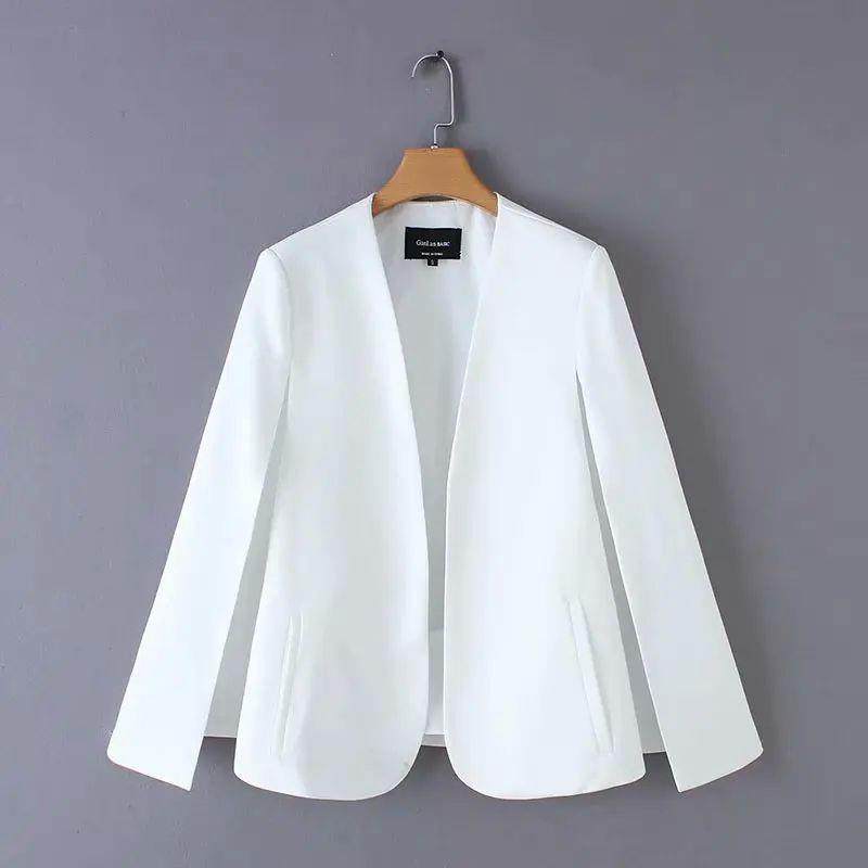 Split design suit style cape jacket   开叉设计西装式斗篷外套
