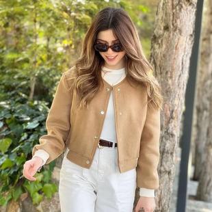 Bomber-Jacket Women Autumn Coats Casual New In Outerwears