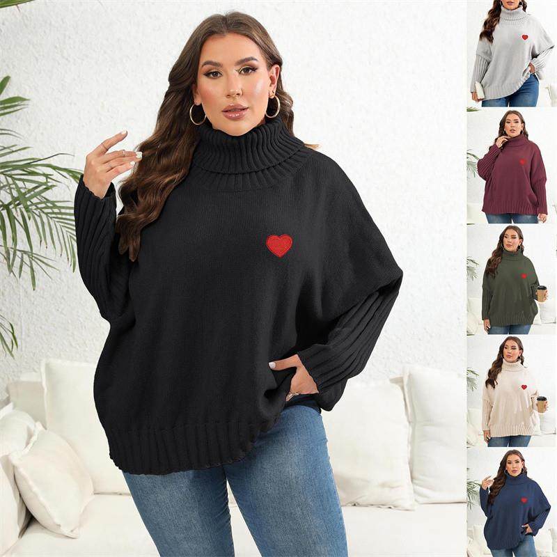 L-3XL women sweater plus size ladies tops机织毛衫宽松女毛衣