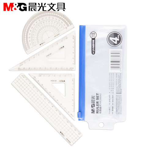 透明塑料尺三角板直尺量角器