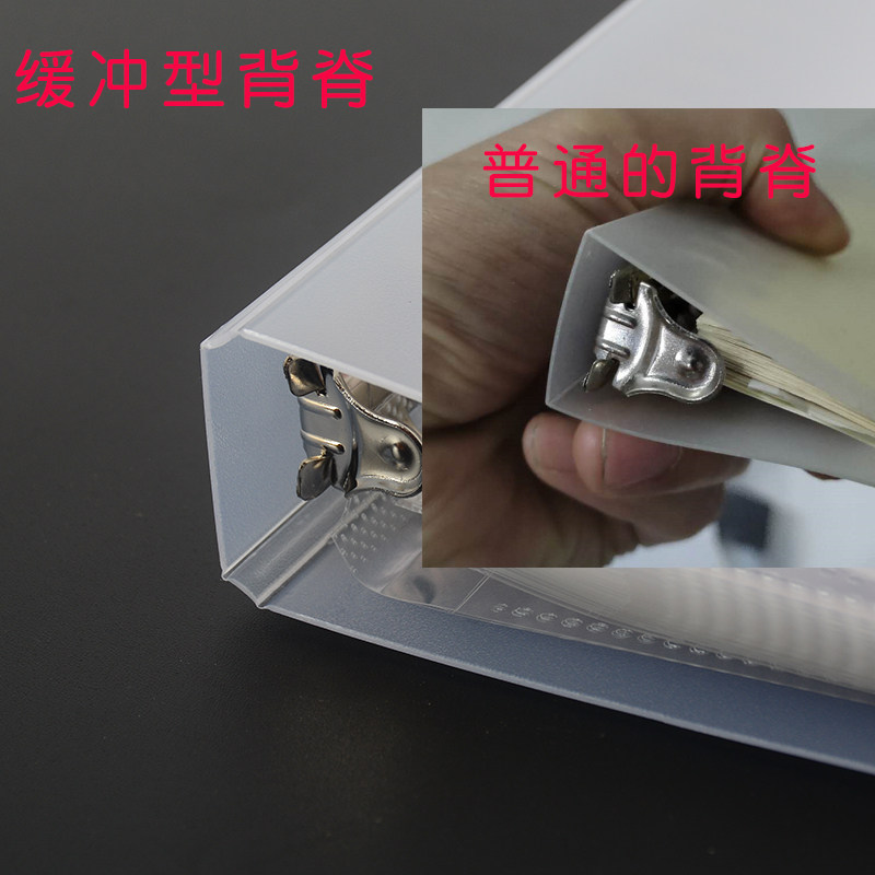 A4 B5 A5 투명 2 그리드 고화질 루스 리프 투명 포켓 북 2 그리드 파일 가방 컬러 종이 카드 보관 6 인치