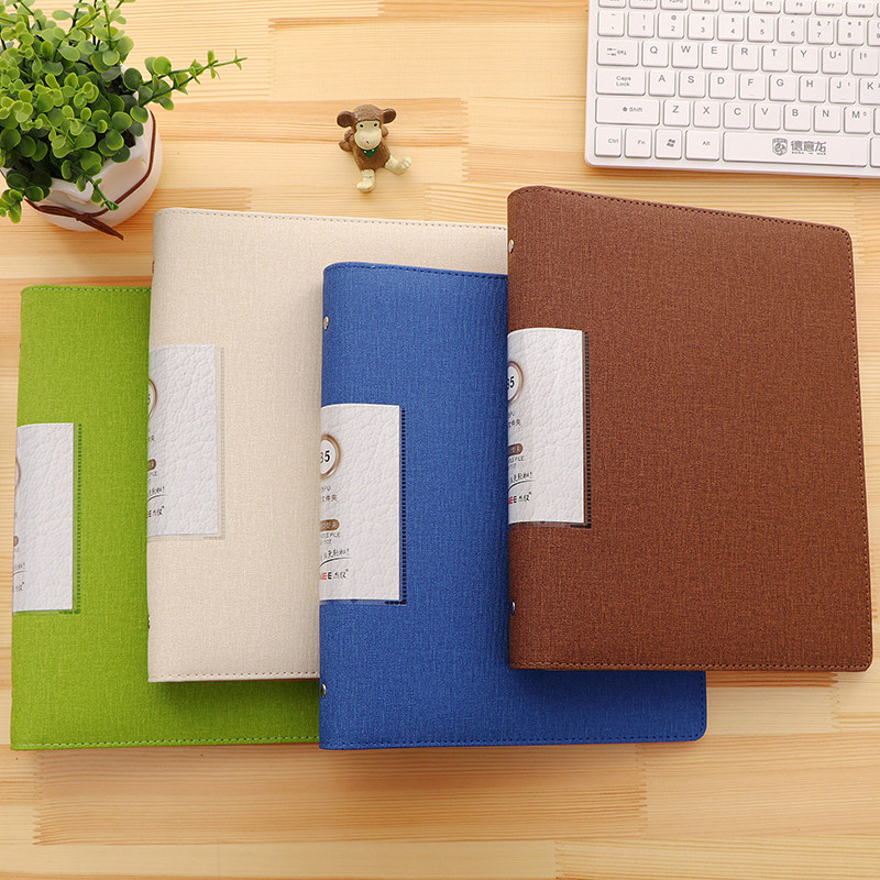 10MM 폭의 줄 간격 B5 가죽 제본 루스리프 북 100G 종이 70매 13MM 폭의 격자 가로줄 노트 16K 학생