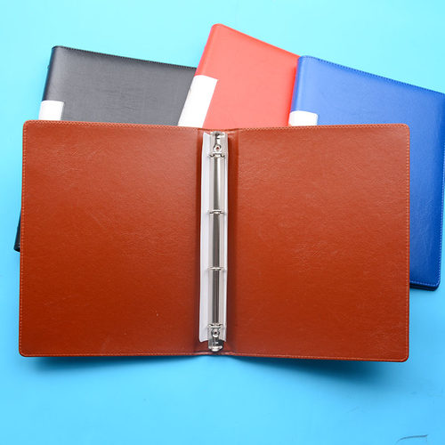 皮面活页文件夹定制logo