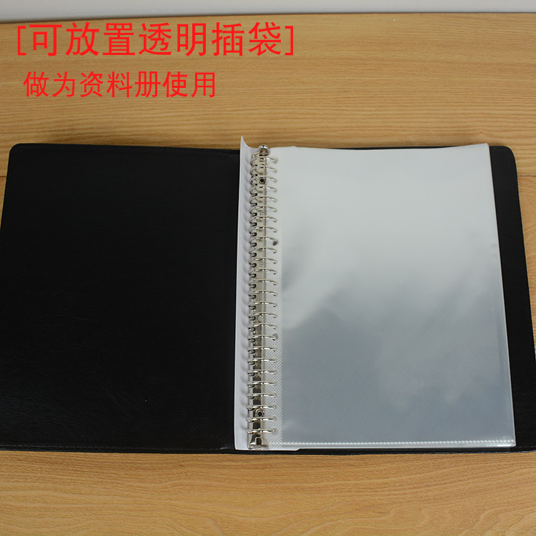 A4|B5|A5 솔리드 컬러 가죽 루스 리프 북 쉘 30 홀 26 홀 20 홀 철 클립 가죽 브라운 메모장 빈 클립