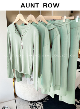 AuntRow25SS 松弛感 50S奥地利兰精莫代尔+砂洗空气层&lu风五件套