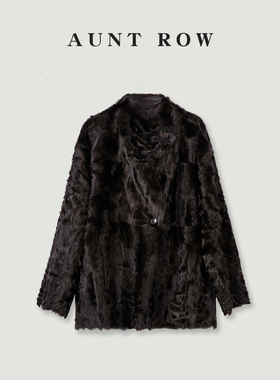 “绒光之境” 【奢】软宝石 特级小湖羊皮毛一体 大翻领正反两穿