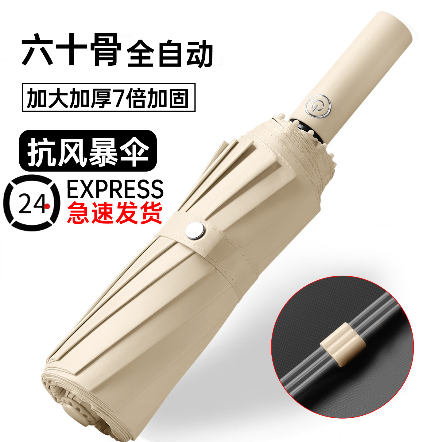 60骨全自动晴雨两用伞图片
