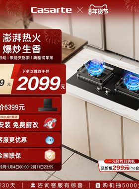 新品卡萨帝燃气灶揽光小炫风煤气灶炉家用厨房双灶台天然气灶CDZ3