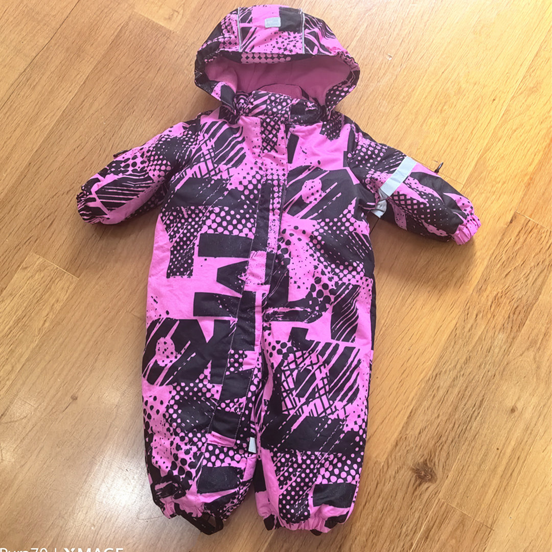 儿童连体滑雪服女童宝宝加绒加棉加厚滑雪套装小童防风防水衣裤