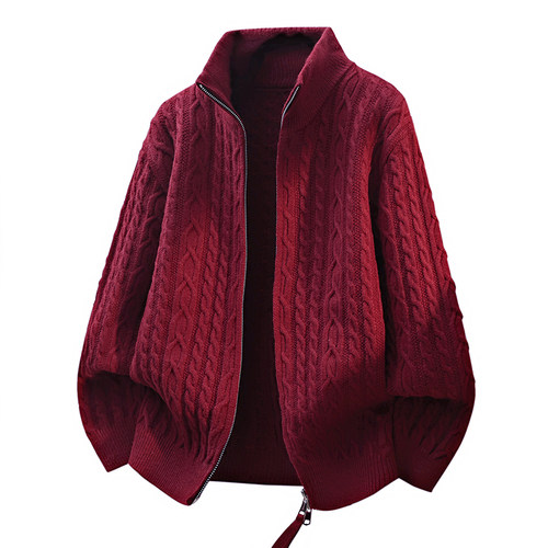 外套男士针织衫夹克时尚休闲2025秋冬季厚款毛衣青年毛线衣上衣服