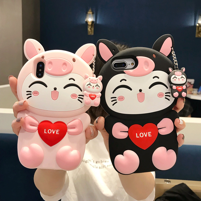 热销39件有赠品新款猫咪vivo y93s手机壳x23幻彩版y91手机套y79a卡通vivo Y